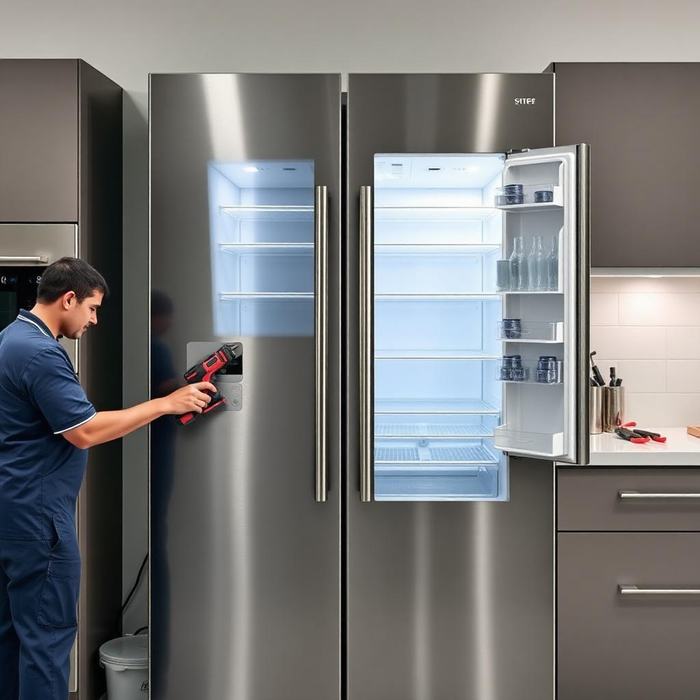 Side-by-side repair — refrigerator by verified HomeFix technicians in Hyderabad, starting at ₹599